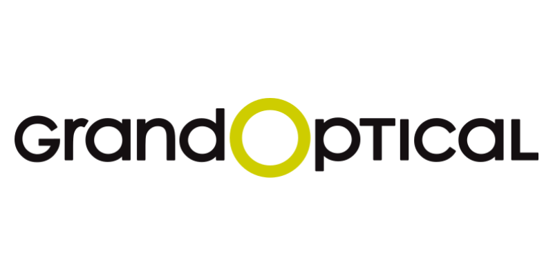 Logo GrandOptical, magasin de lunettes et optique.